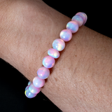 Pearl Pink Opalescence Beaded Bracelet - New Design