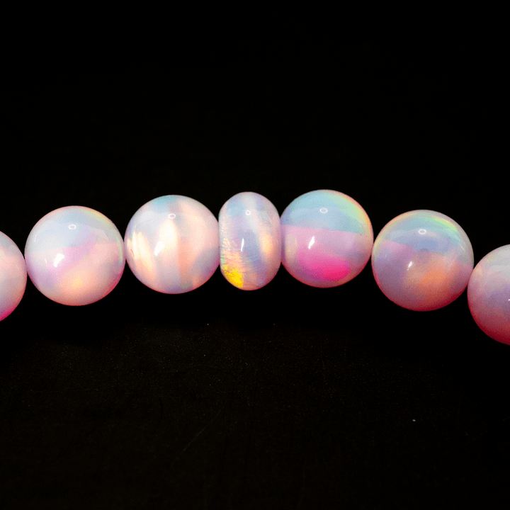 Pearl Pink Opalescence Beaded Bracelet - The Opal Dealer