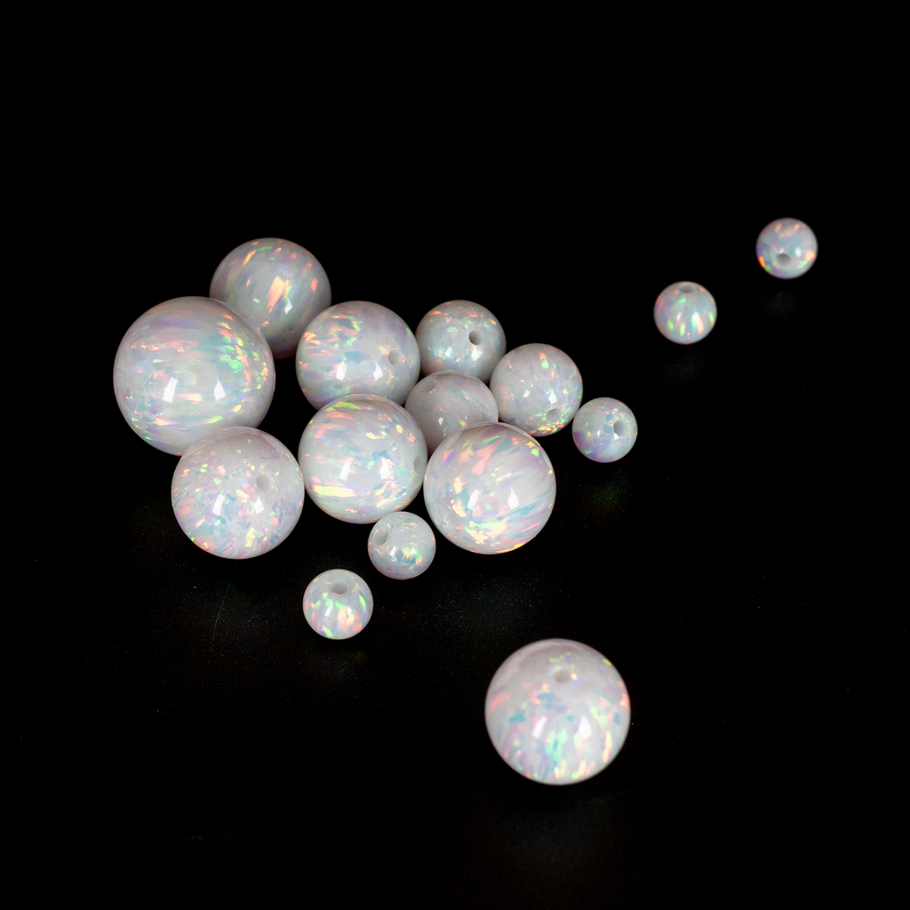 Opal Craft Beads - Pearl White Opal Beads - Jewelry Making