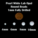 Pearl White Opal Craft Beads
