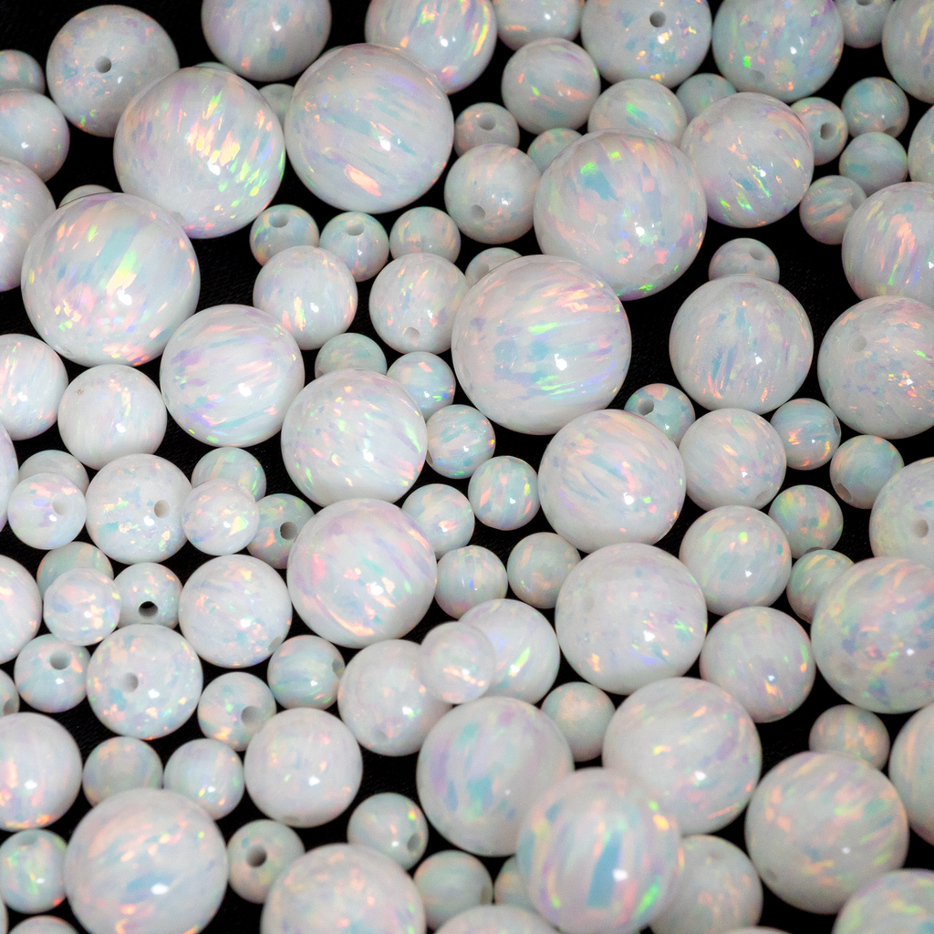 10MM White Opal Beads (200 pieces)