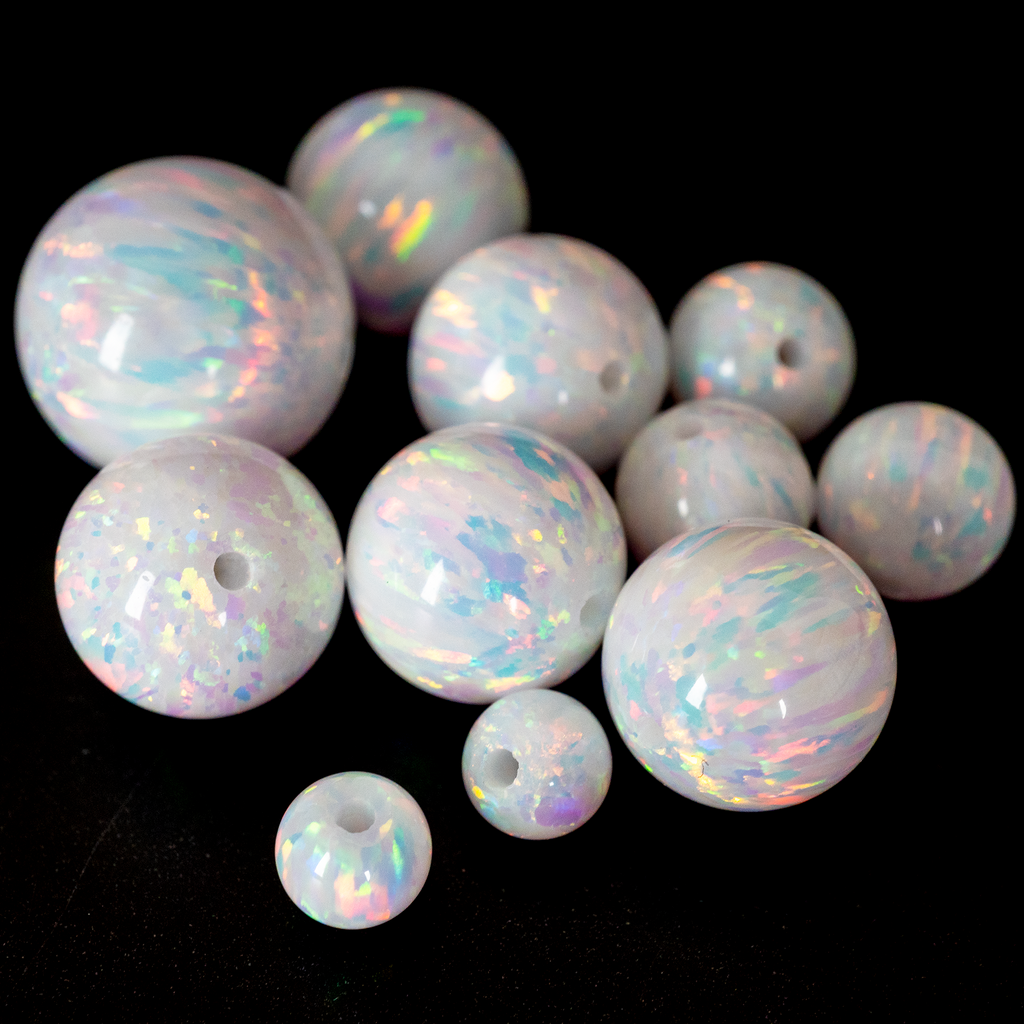 Opal Craft Beads - Pearl White Opal Beads - Jewelry Making