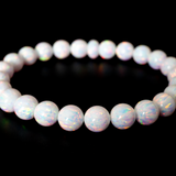 Pearl White Opal Beaded Bracelet - New Design