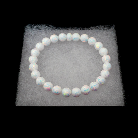 Buy VIPUNJ Premium Quality Adjustable 8Mm Size Grey Color Plain Moti Pearl  Bead Natural Feng-Shui Healing Crystal Gem Stone Wrist Band Elastic Bracelet  For Men & Women | Beaded Bracelets Online at