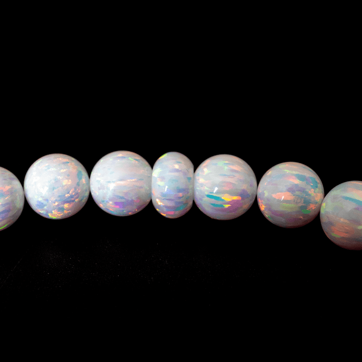 Pearl White Opal Beaded Bracelet - The Opal Dealer