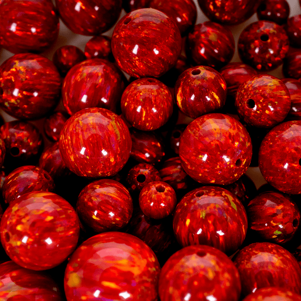 Ruby Red Opal Craft Beads - The Opal Dealer