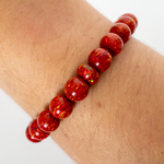 Ruby Red Opal Beaded Bracelet - New Design