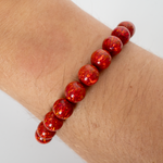 Ruby Red Opal Beaded Bracelet - New Design