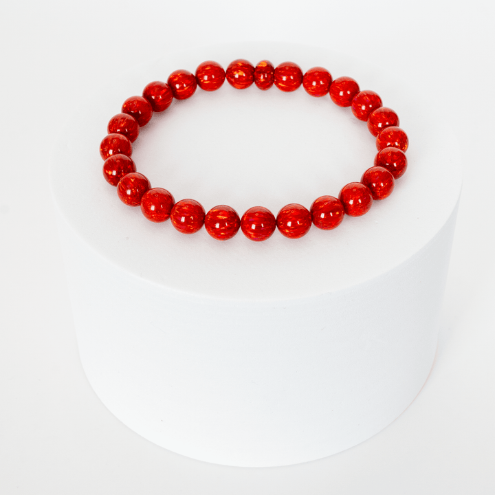 Ruby Red Opal Beaded Bracelet - The Opal Dealer