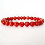 Ruby Red Opal Beaded Bracelet