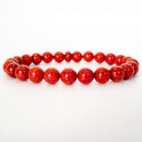 Ruby Red Opal Beaded Bracelet