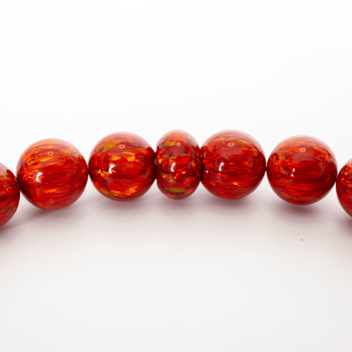 Ruby Red Opal Beaded Bracelet - The Opal Dealer