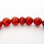 Ruby Red Opal Beaded Bracelet