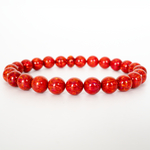 Ruby Red Opal Beaded Bracelet