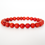 Ruby Red Opal Beaded Bracelet