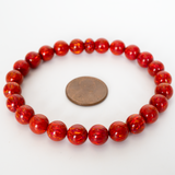 Ruby Red Opal Beaded Bracelet - New Design