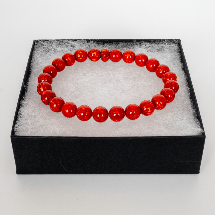 Ruby Red Opal Beaded Bracelet - The Opal Dealer