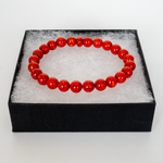 Ruby Red Opal Beaded Bracelet - New Design