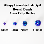 Sleepy Lavender Opal Craft Beads