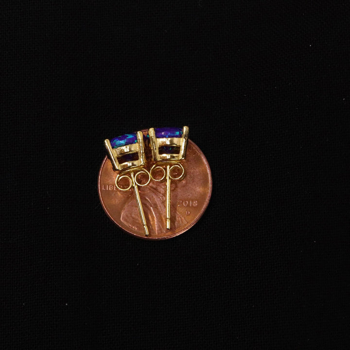 Sleepy Lavender Opal Stud Earrings - The Opal Dealer