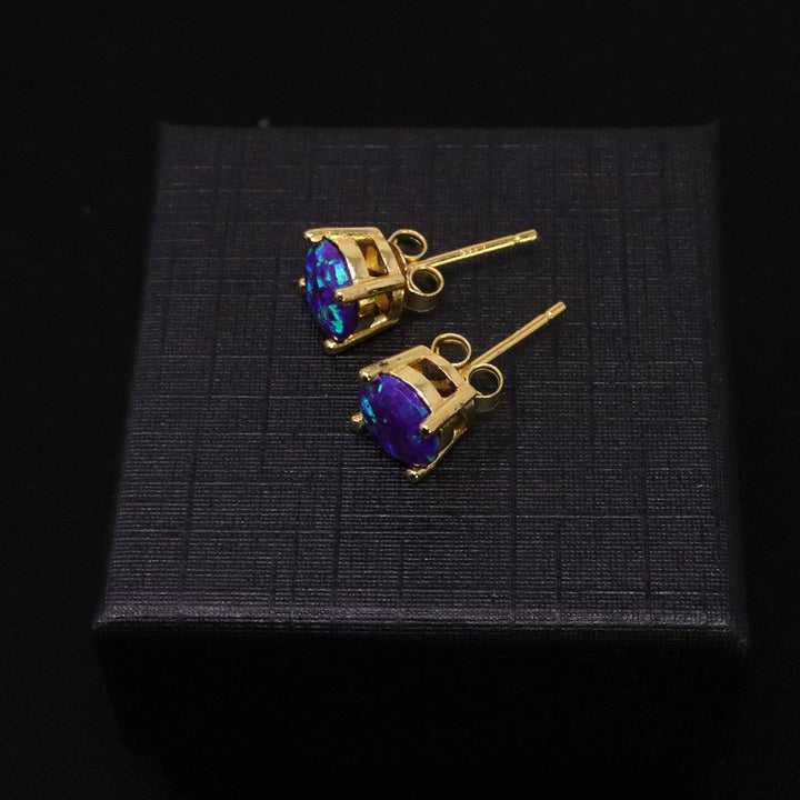 Sleepy Lavender Opal Stud Earrings - The Opal Dealer