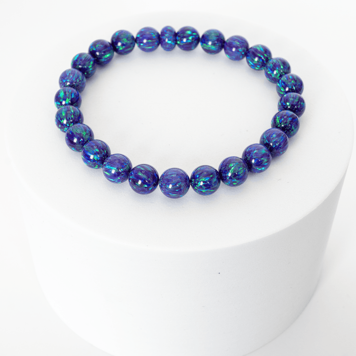 Sleepy Lavender Opal Beaded Bracelet - The Opal Dealer