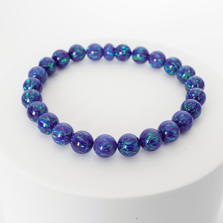 Sleepy Lavender Opal Beaded Bracelet - The Opal Dealer