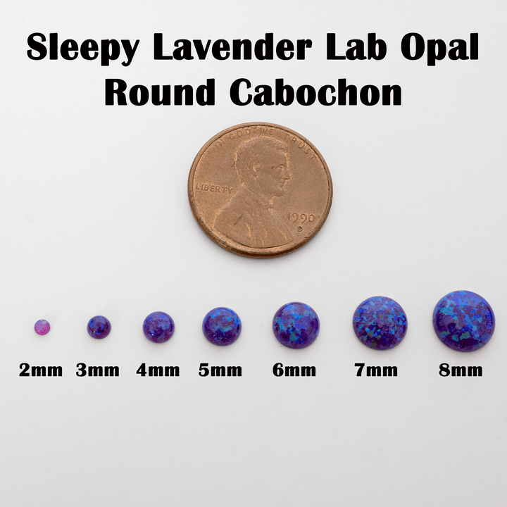 Sleepy Lavender Opal Round Cabochon - The Opal Dealer