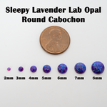 Sleepy Lavender Opal Round Cabochon