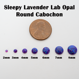 Sleepy Lavender Opal Round Cabochon