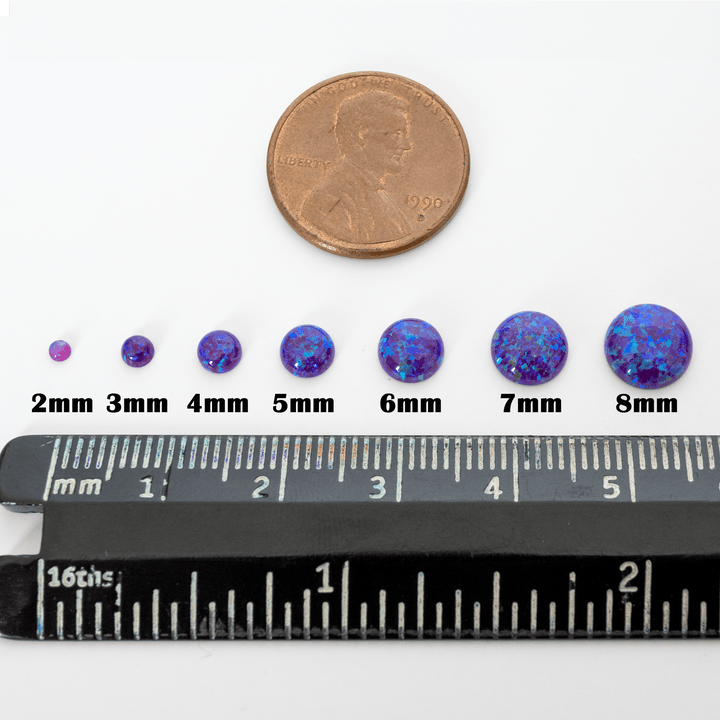 Sleepy Lavender Opal Round Cabochon - The Opal Dealer