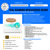 Teal Rainbow Opalescence Craft Beads