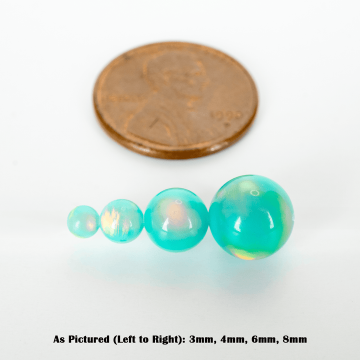 Teal Rainbow Opalescence Craft Beads - The Opal Dealer