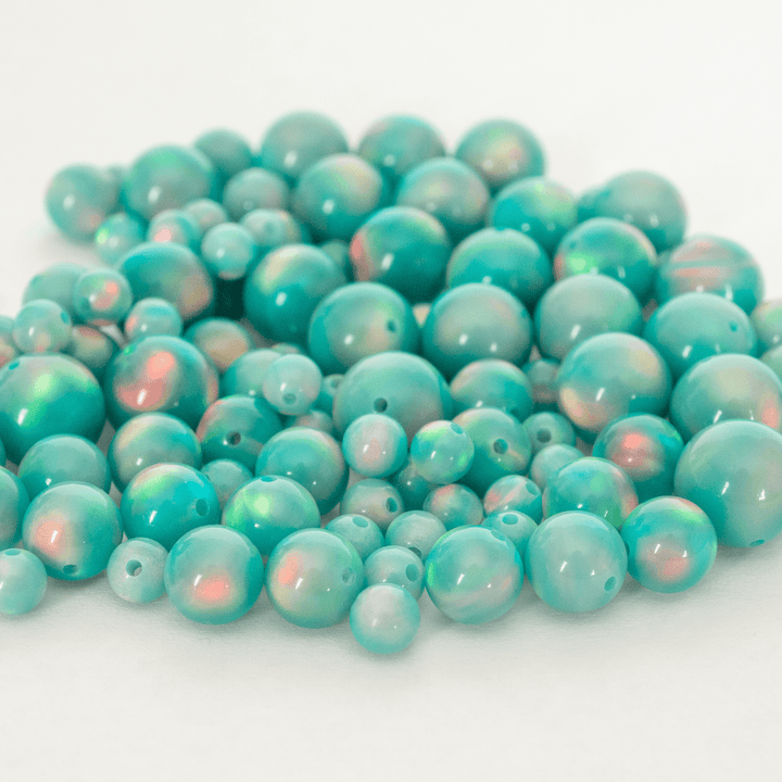 Teal Rainbow Opalescence Craft Beads - The Opal Dealer