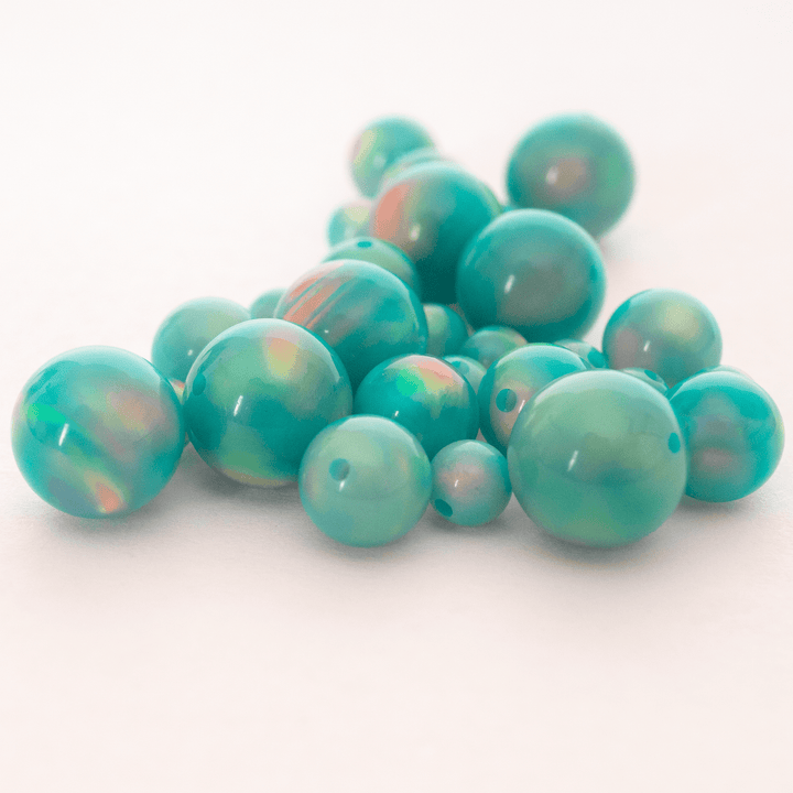 Teal Rainbow Opalescence Craft Beads - The Opal Dealer