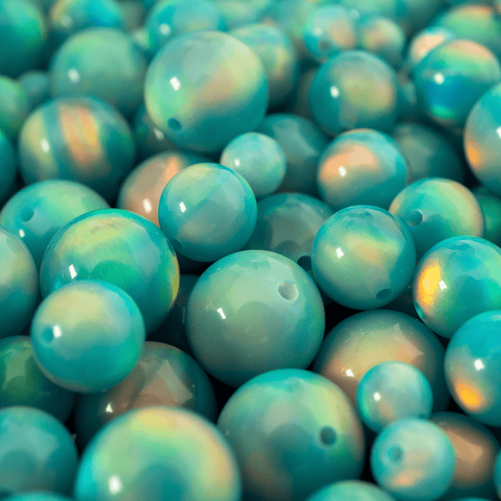 Teal Rainbow Opalescence Craft Beads - The Opal Dealer