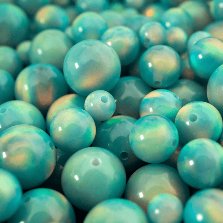 Teal Rainbow Opalescence Craft Beads - The Opal Dealer
