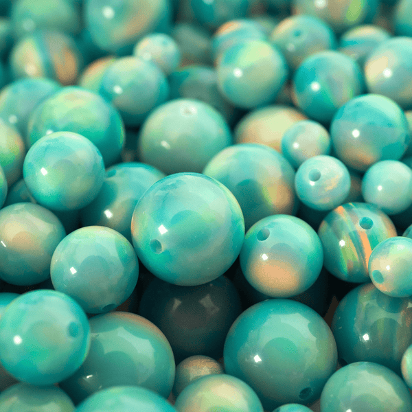 Teal Rainbow Opalescence Craft Beads - The Opal Dealer