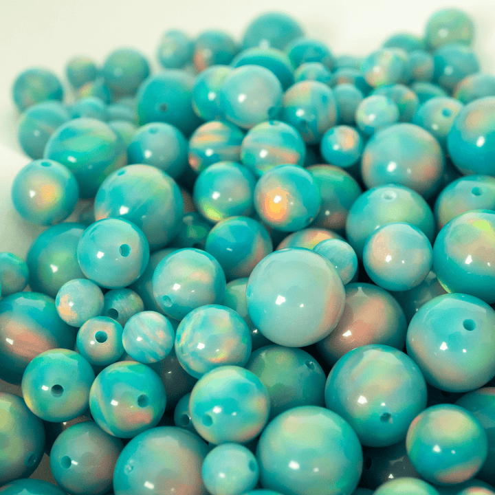 Teal Rainbow Opalescence Craft Beads - The Opal Dealer