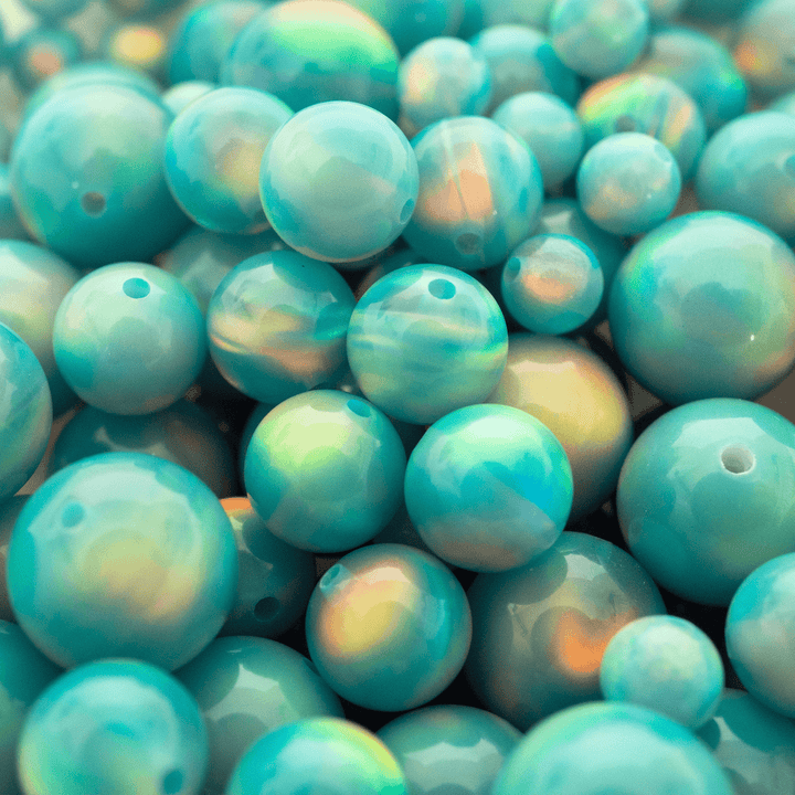 Teal Rainbow Opalescence Craft Beads - The Opal Dealer