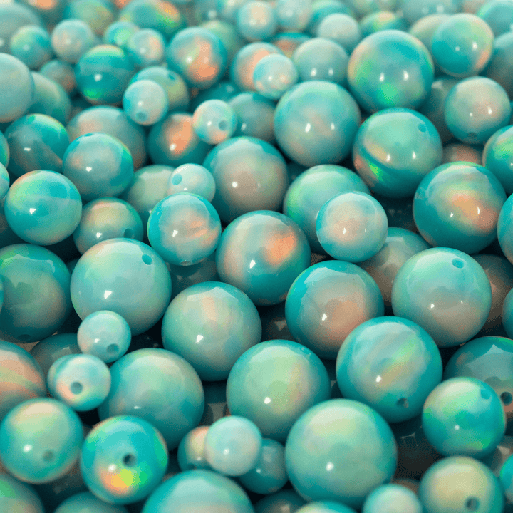 Teal Rainbow Opalescence Craft Beads - The Opal Dealer