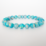 Teal Rainbow Opalescence Beaded Bracelet