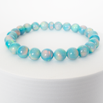 Teal Rainbow Opalescence Beaded Bracelet