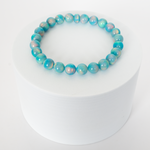 Teal Rainbow Opalescence Beaded Bracelet