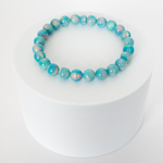 Teal Rainbow Opalescence Beaded Bracelet - New Design