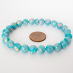 Teal Rainbow Opalescence Beaded Bracelet