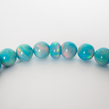 Teal Rainbow Opalescence Beaded Bracelet - New Design