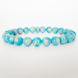 Teal Rainbow Opalescence Beaded Bracelet - New Design