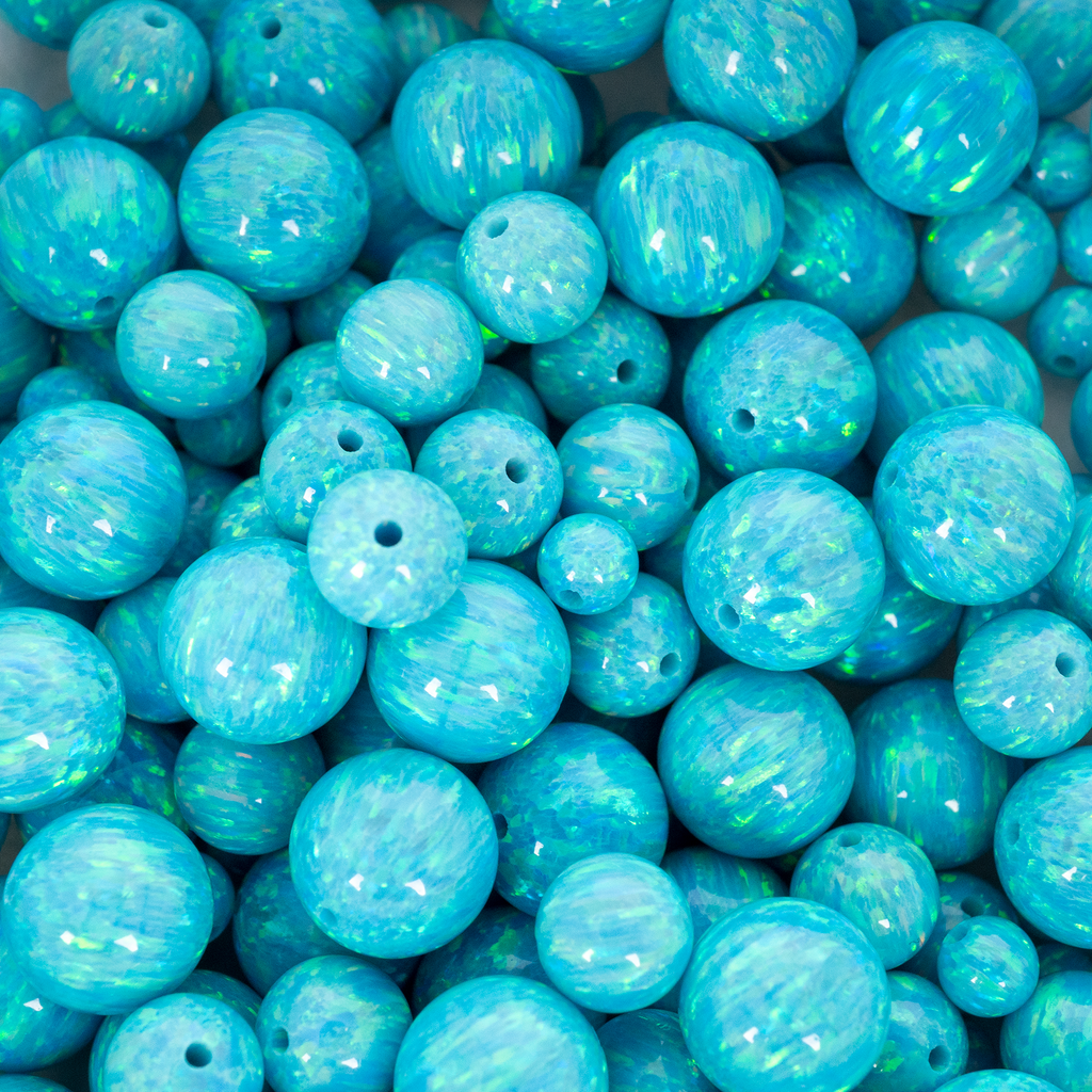 Opaque Turquoise Blue Tri Beads 500pc #TRI09b