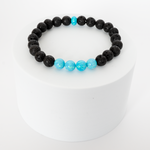 Turquoise Opal & Lava Stone Beaded Bracelet